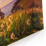 Golden Sunset Over Newfoundland Cliffs - Scenic Coastal Wall Art Print