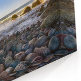 Coastal Cave View Newfoundland - Serene Ocean Pebbles Wall Art Print