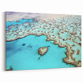 Great Barrier Reef Wall Art - Stunning Heart Reef Ocean Canvas Prints