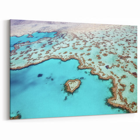 Great Barrier Reef Wall Art - Stunning Heart Reef Ocean Canvas Prints