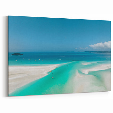 Great Barrier Reef Wall Art - Serene Ocean and Beach Canvas Prints