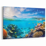 Underwater Coral Photography - Great Barrier Reef Ocean Canvas Art