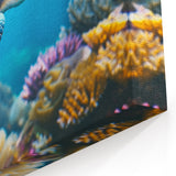 Sea Turtle Wall Art - Vibrant Great Barrier Reef Canvas Prints