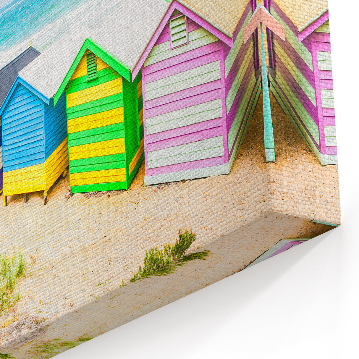 Brighton Beach Huts Wall Art - Vibrant Melbourne Seaside Canvas Print