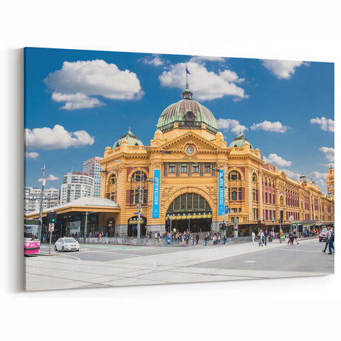 Flinders Street Station Wall Art - Melbourne Landmark Cityscape Print