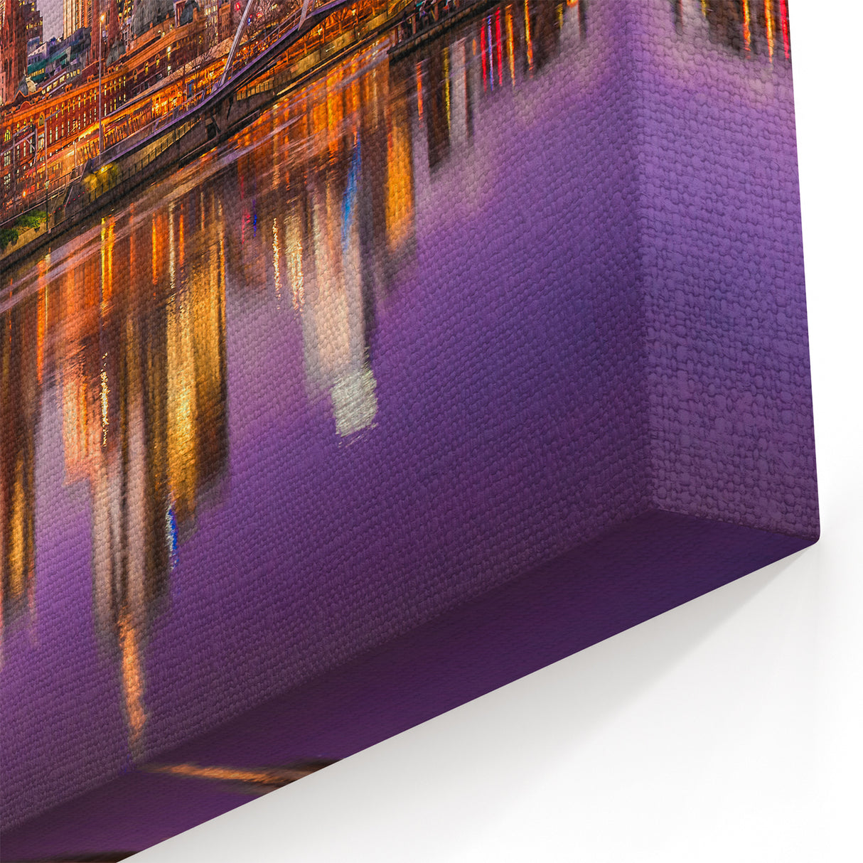 Melbourne Nightscape Wall Art - Vibrant City Lights Canvas Print