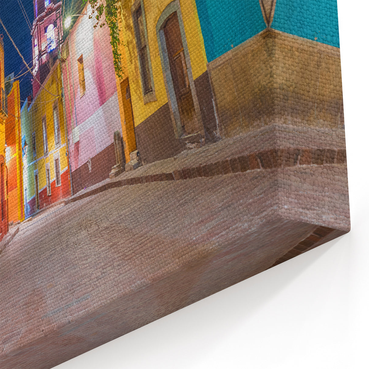 Guanajuato Wall Art - Colorful Night Street Canvas