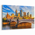 Melbourne Skyline and Bridge Wall Art - Historic Cityscape Canvas Print