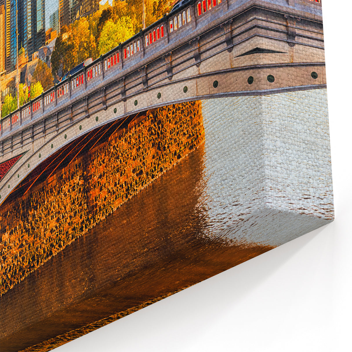 Melbourne Skyline and Bridge Wall Art - Historic Cityscape Canvas Print