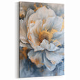 Peony Wall Art - Luxurious Botanical Canvas Print with Gold Accents