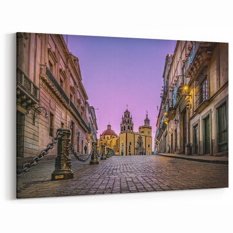 Guanajuato Wall Art - Historic Cathedral Street Canvas