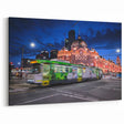 Melbourne Tram and Flinders Station Wall Art - Dynamic Nightscape Print