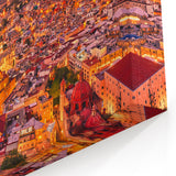 Guanajuato Wall Art - Fiery Sunset Cityscape Canvas