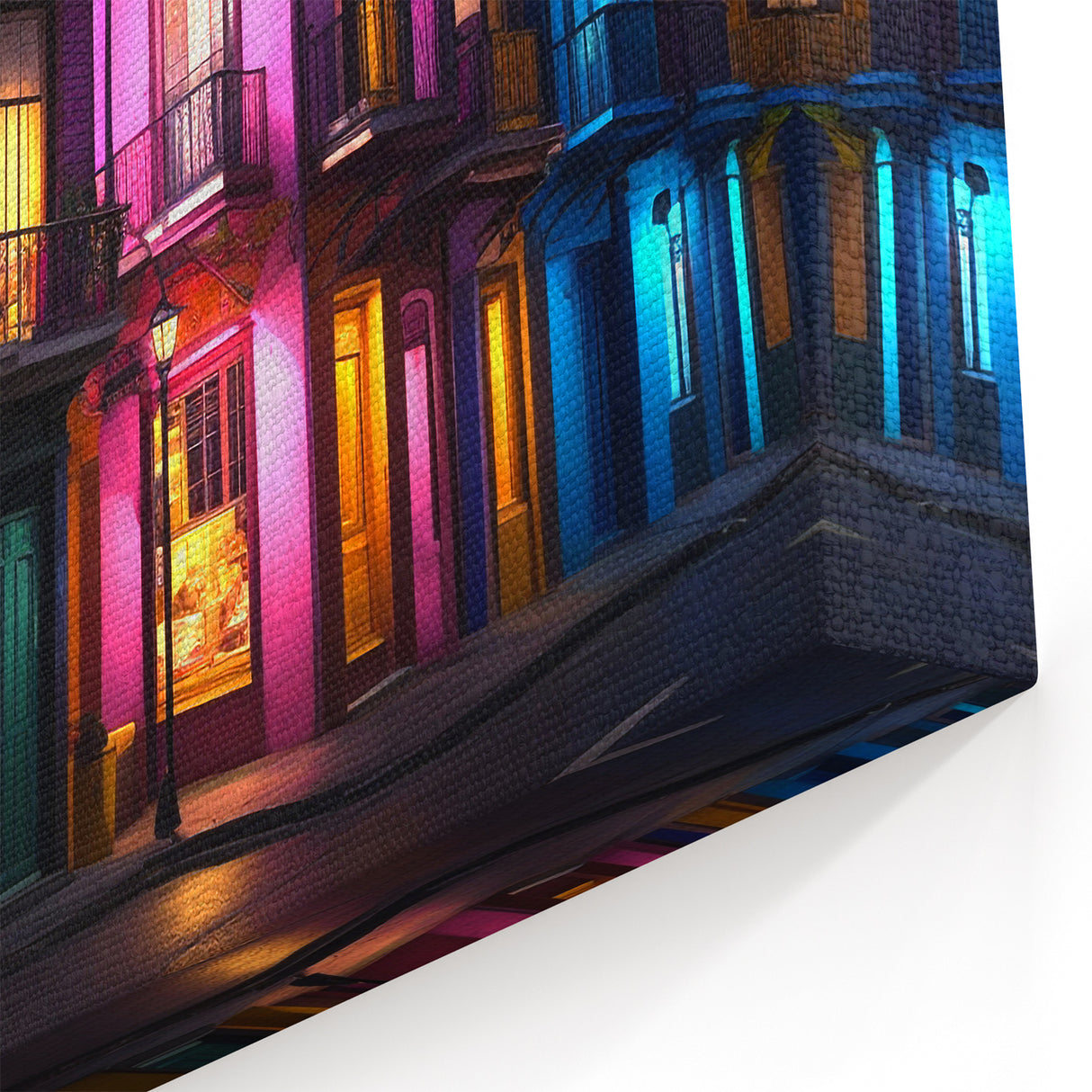 Guanajuato Wall Art - Colorful Night Street Scene Canvas