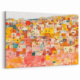 Guanajuato Wall Art - Colorful Mosaic Cityscape Canvas
