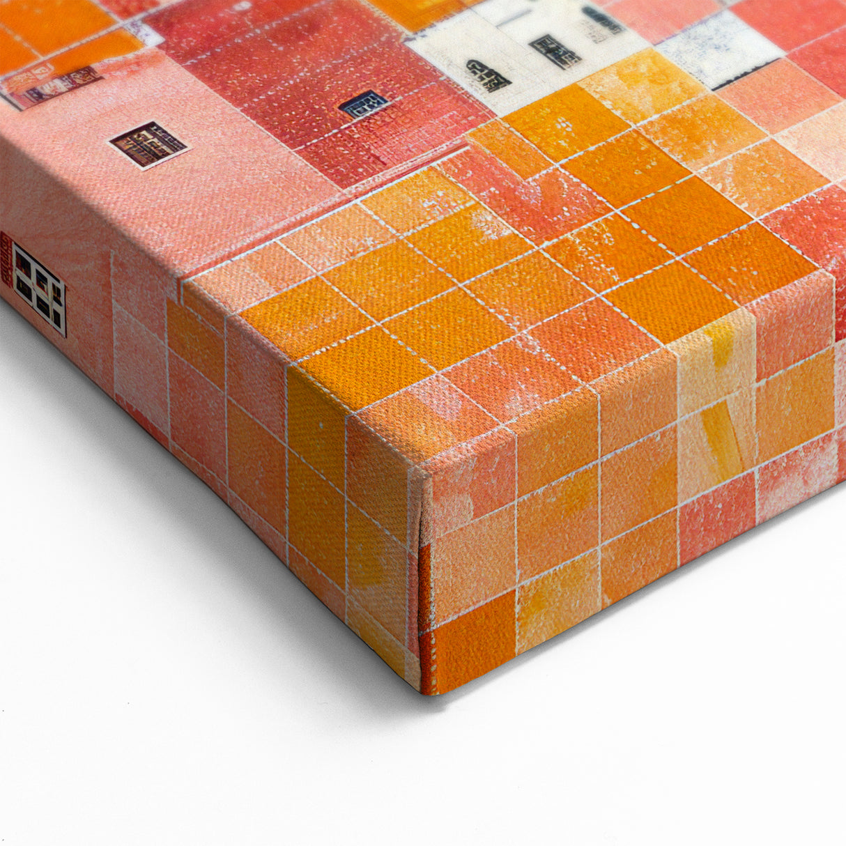 Guanajuato Wall Art - Colorful Mosaic Cityscape Canvas