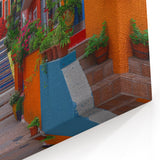 Guanajuato Wall Art - Colorful Street Stairs Canvas