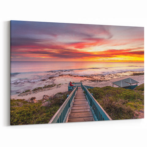 Perth Wall Art - Scenic Sunset Over Coastline Perth Landscape Canvas