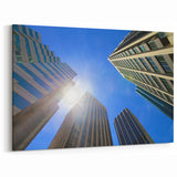 Perth Cityscape Wall Art - Sunlit Skyscrapers Perth City Art Prints