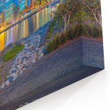 Perth Cityscape Print - Vibrant Night View Perth Skyline Wall Art