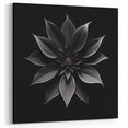 Modern Monochrome Poinsettia Wall Art - Black and White Botanical Decor