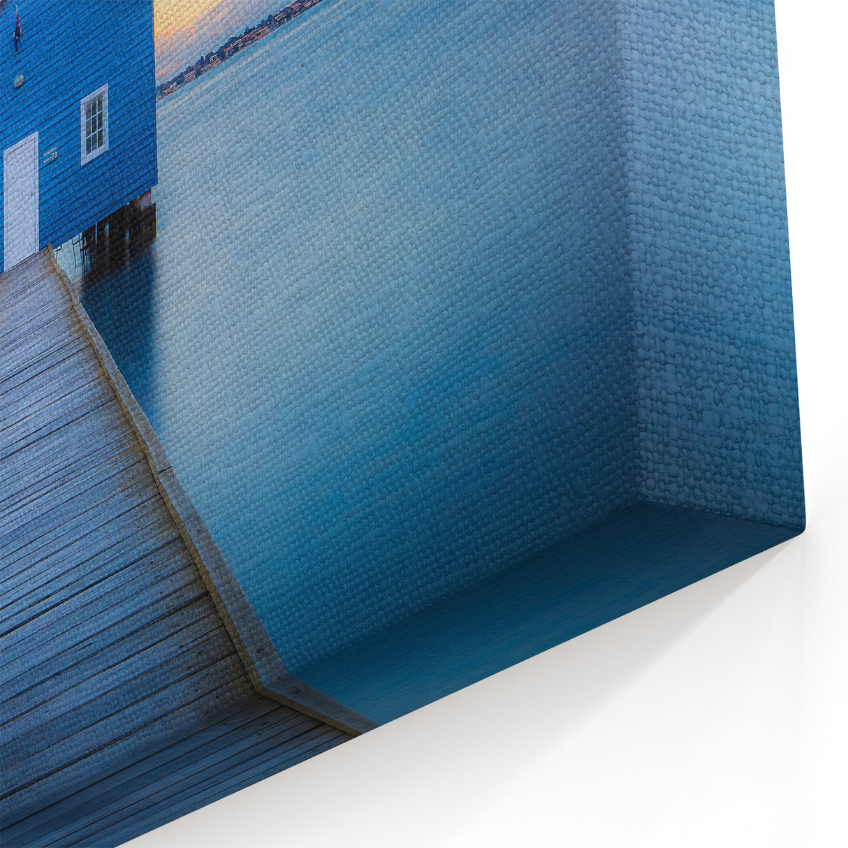 Perth Wall Art - Blue Boat House Tranquil Perth Landscape Canvas