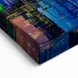 Perth Cityscape Art - Colorful Night Reflection Perth Skyline Canvas