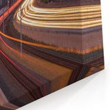 Perth Cityscape Art - Night Traffic Light Trails Perth Skyline Canvas