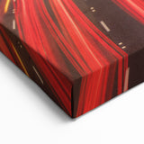 Perth Cityscape Art - Night Traffic Light Trails Perth Skyline Canvas