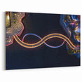 Perth Wall Art - Aerial View of Night Bridge Perth Cityscape Canvas