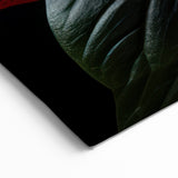 Vibrant Red Poinsettia Wall Art - Bold Botanical Holiday Canvas Decor