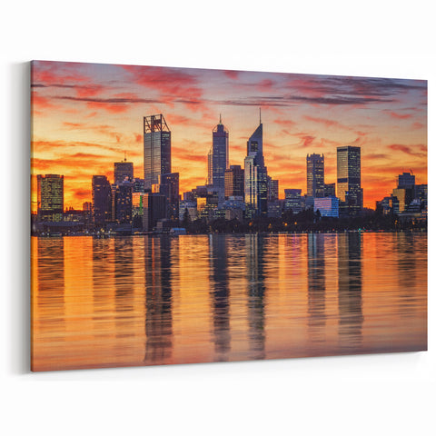 Perth Cityscape Print - Stunning Australia Wall Art Scenic Perth Artwork