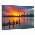 Perth Sunset Cityscape Print - Australia Wall Art Scenic Perth Artwork