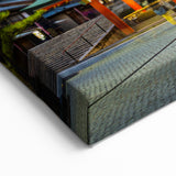Traditional Kyoto Artwork - Stunning Cityscape with Vibrant Torii Gate