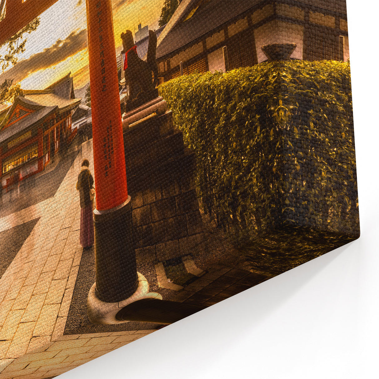 Kyoto Cityscape Prints - Vibrant Torii Gate and Sunset Scenic View