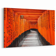 Kyoto Cityscape Prints - Vibrant Torii Gate Pathway in Japanese Art