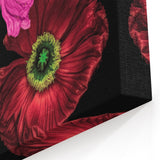 Colorful Poppy Blossom Trio Canvas – Vibrant Botanical Floral Wall Art