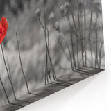 Minimalist Red Poppy Flower Art – Botanical Wall Art for Modern Homes