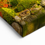 Kyoto Landscape Art - Autumn Foliage and Pagoda Reflection Scene