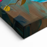 Vibrant Abstract Poppy Bouquet Canvas – Colorful Floral Wall Art