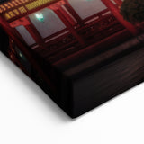 Kyoto Lantern Festival Art - Glowing Moon and Lanterns over Pagoda