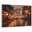 Kyoto Lantern Festival Night Art - Glowing Pagoda and Illuminated Streets