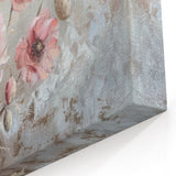 Soft Pink Poppy Blossom Canvas – Elegant Floral Wall Art for Home Decor