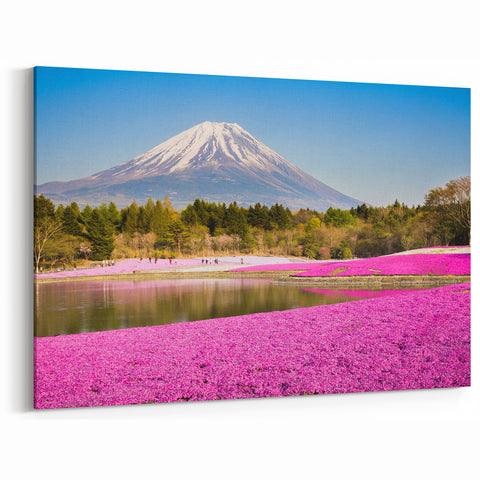 Vibrant Mount Fuji Canvas - Japanese Scenic Art for Home Decor