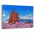 Mount Fuji Pagoda Canvas - Japanese Scenic Art for Home Decor