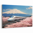 Mount Fuji Bullet Train Canvas - Japanese Scenic Art for Home Decor