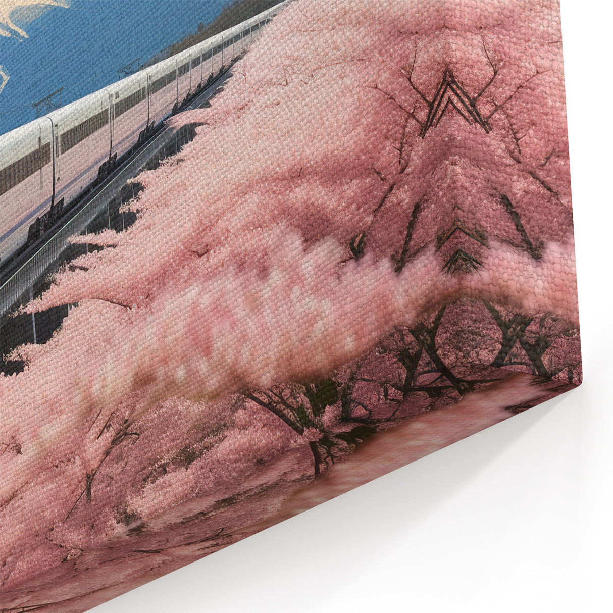 Mount Fuji Bullet Train Canvas - Japanese Scenic Art for Home Decor