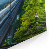 Mount Fuji Bullet Train Canvas - Scenic Japanese Art for Home Decor