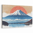 Mount Fuji Sunrise Canvas - Japanese Scenic Art with Minimalist Design