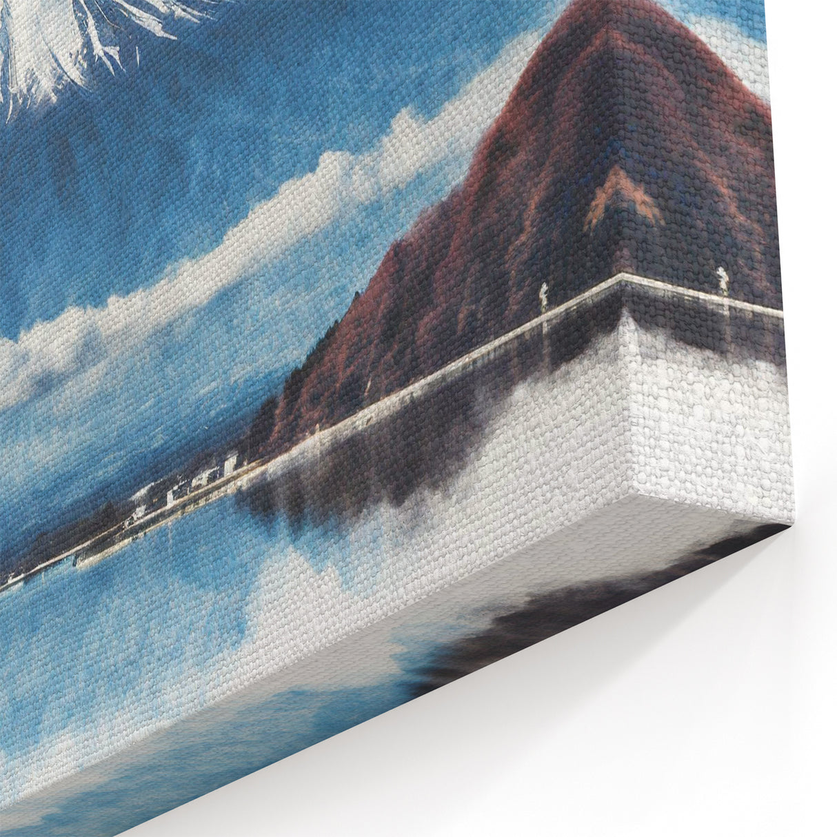 Mount Fuji Sunrise Canvas - Japanese Scenic Art with Minimalist Design